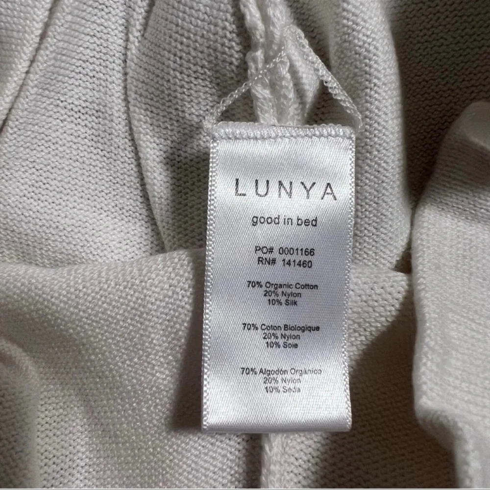 NWT Lunya Cozy cotton silk relaxed ankle pant sincere white size XS S - Picture 5 of 6
